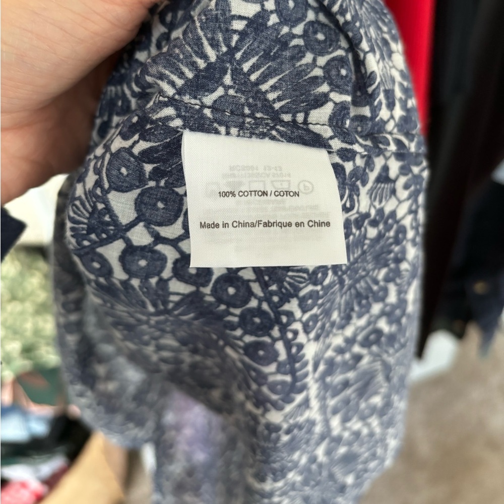Tory Burch Navy and White Patterned Dress - Picture 14 of 15